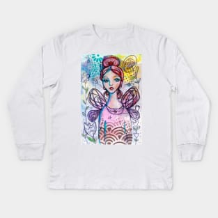 Fairy Girl Kids Long Sleeve T-Shirt